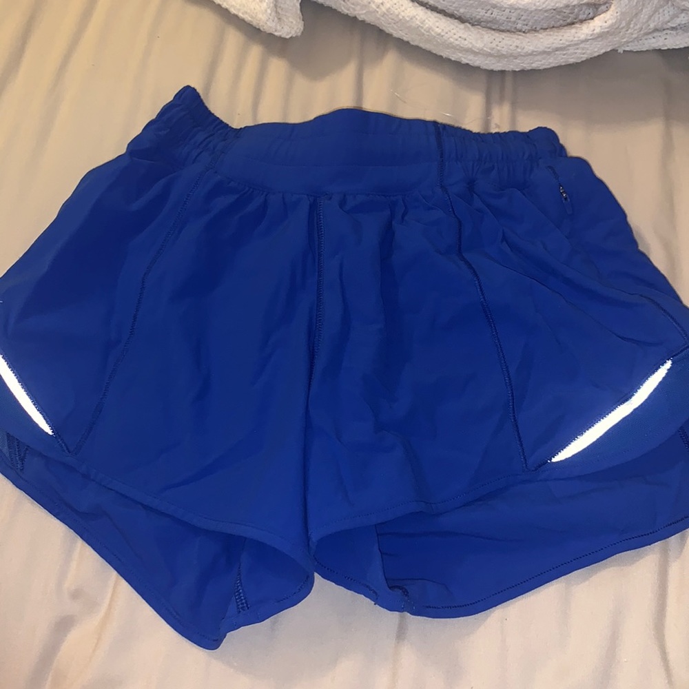 Blue Lululemon Hotty Hot Shorts Sz 2